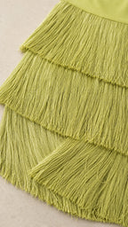 Close up of lime fringe texture