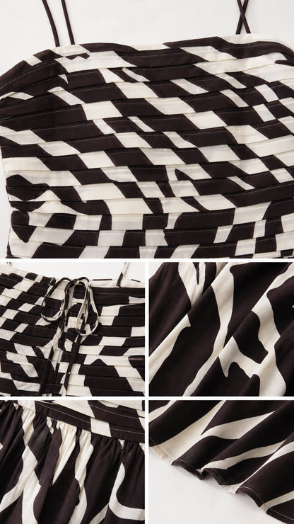 Close-up details of bodice, fabric texture, and hem