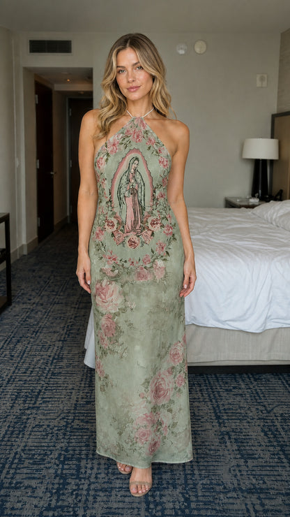 Front view of sage green color variant