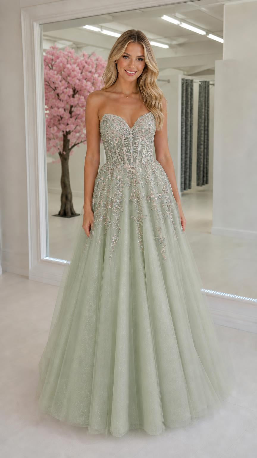 Front view of sage green color variant