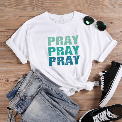 Color Letter T-Shirt European And American New Street Fashion Short-Sleeved Tops For Men And Women