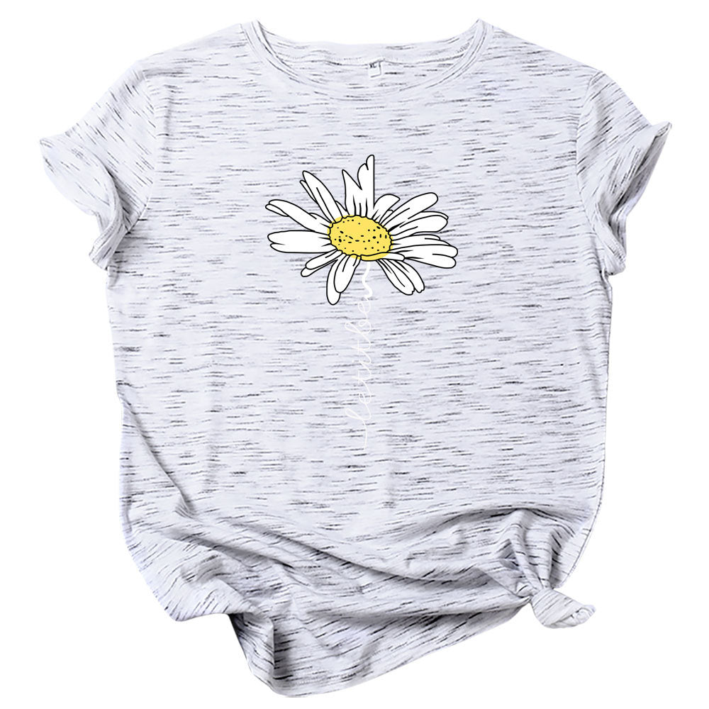 Women Printed Short Sleeve Letter Fashion