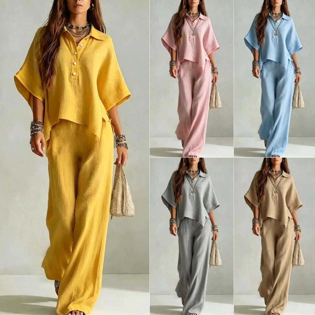 Luna Relaxed Wide-Leg Two Piece Set