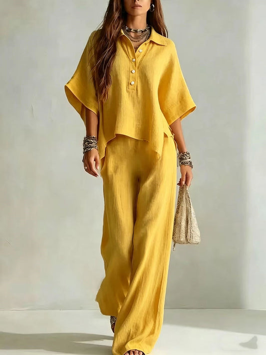 Luna Relaxed Wide-Leg Two Piece Set