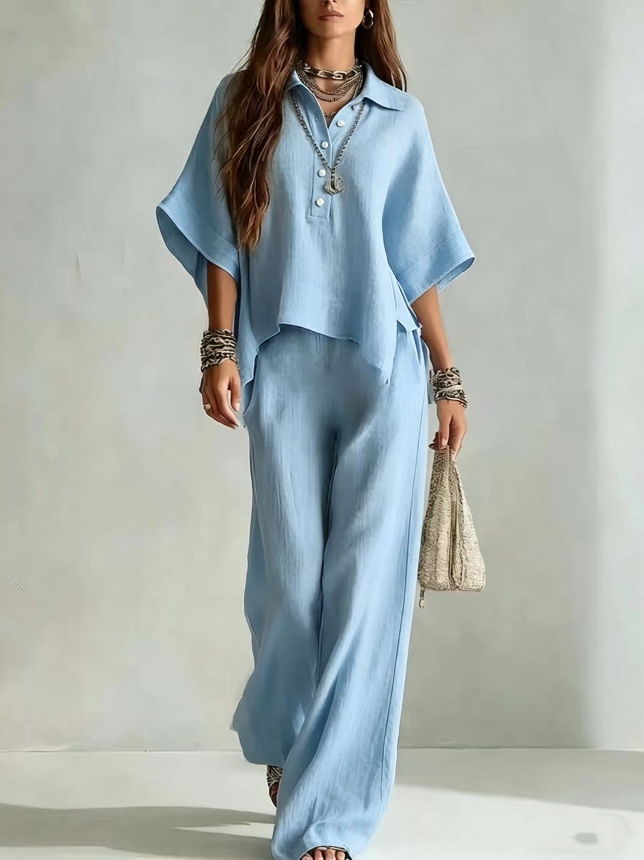 Luna Relaxed Wide-Leg Two Piece Set