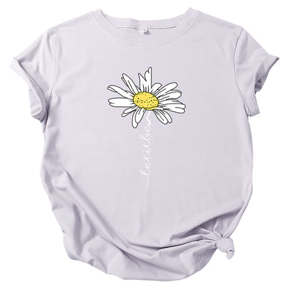 Women Printed Short Sleeve Letter Fashion