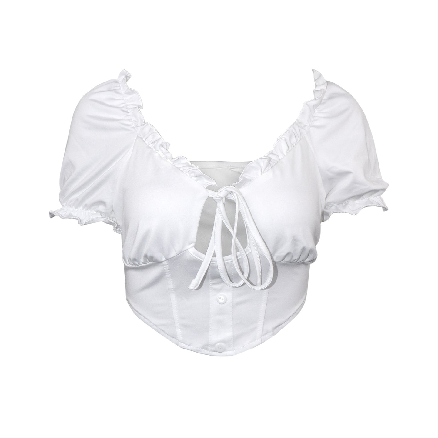 Ruffle Trimmed Halter Top For Women
