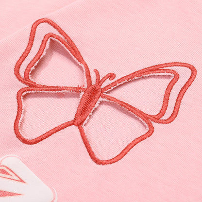 Butterfly Bottoming Casual Tops For Men And Women